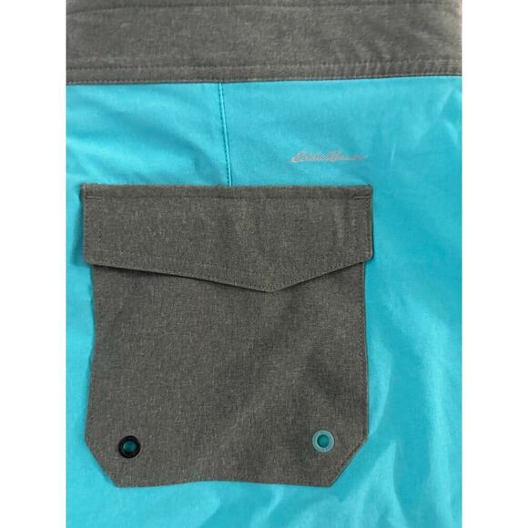 Eddie Bauer Men's Blue & Gray Drawstring Board Shorts Size 40 - Picture 7 of 7